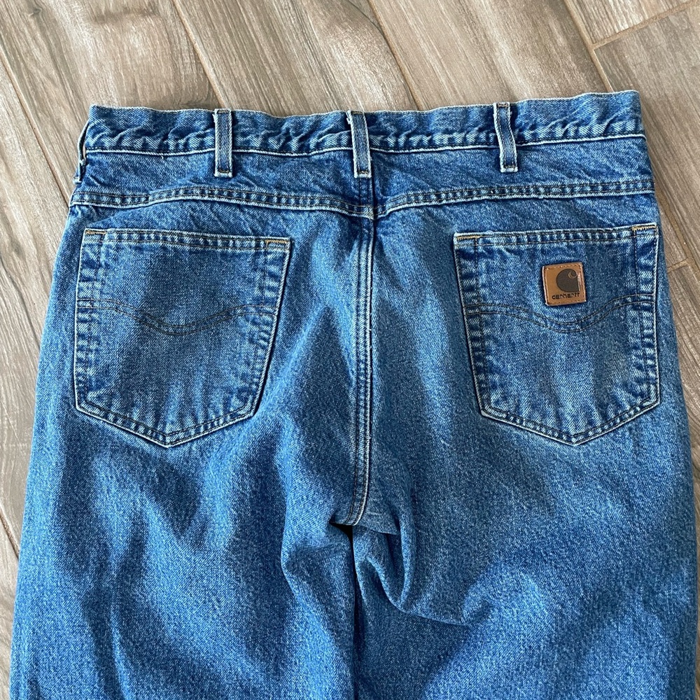Carhartt Men's Medium Blue Denim Relaxed Jeans